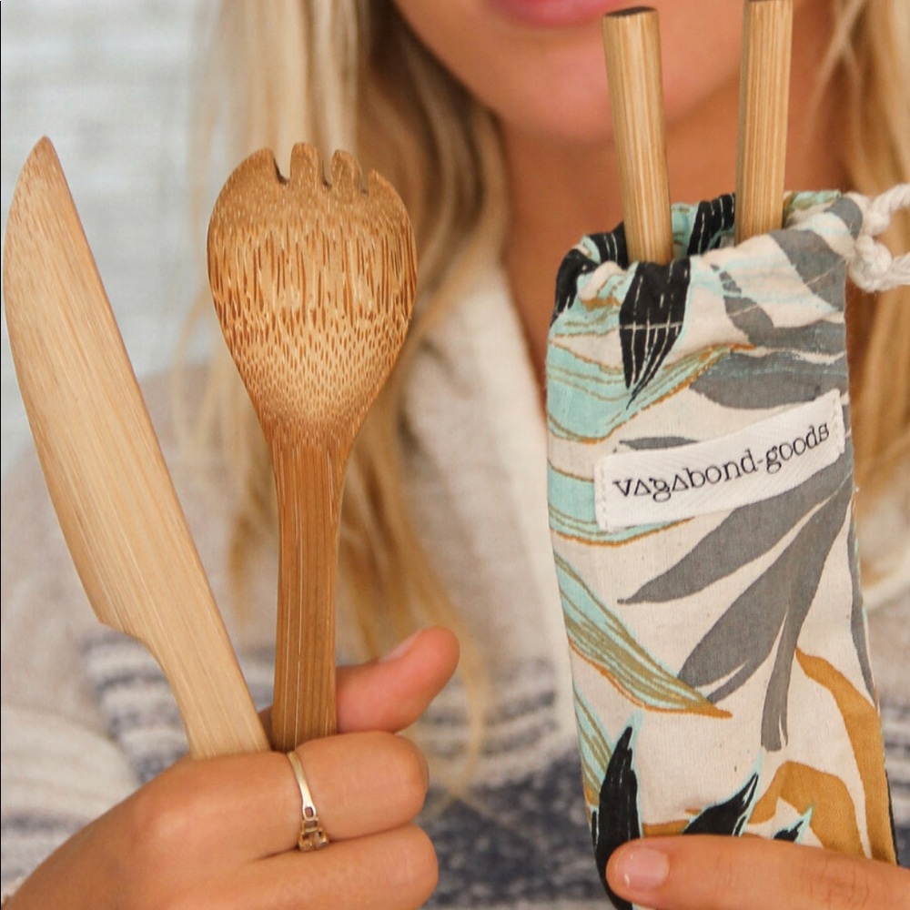 NWT Vagabound Goods Palm Utensil Set